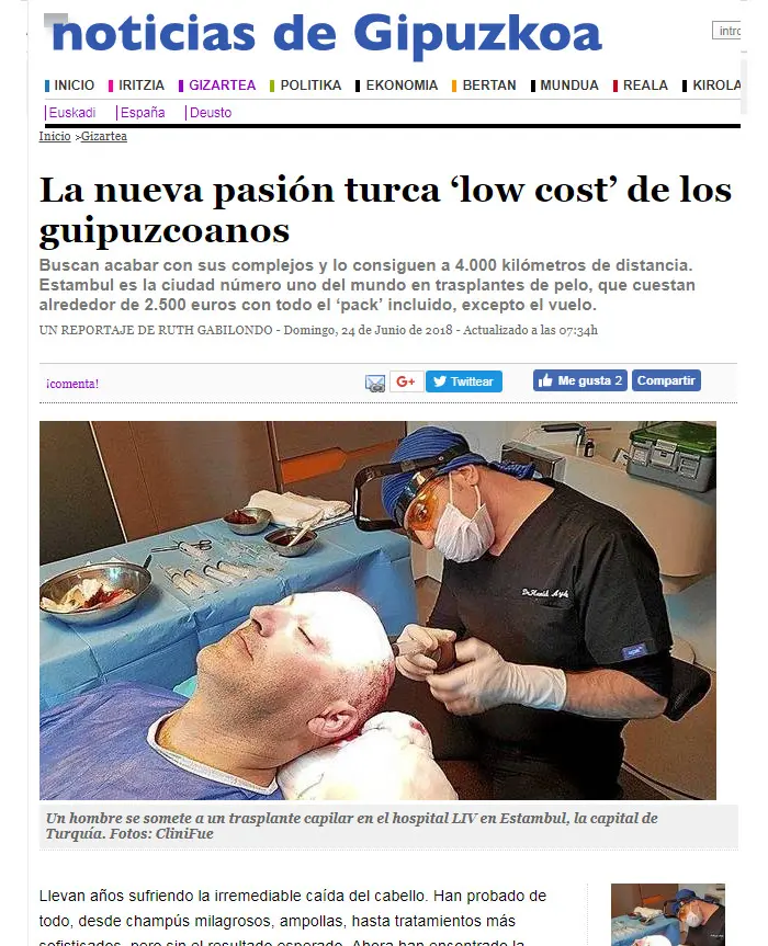 cliniFUE en Noticias de Gipuzkoa